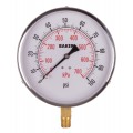 Baker 421AVND Series Pressure Gauge, 0 to 100 psi/0 to 700 kPa, 4.5&amp;quot; dial, &amp;frac14;&amp;quot; NPT bottom, SS housing-
