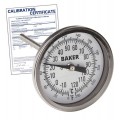 Baker T3004-250 Bimetal Thermometer, 0 to 250&amp;deg;F (-20 to 120&amp;deg;C),-