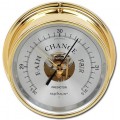 Maximum Predictor PDA Analog Barometer, Brass Case and Silver Dial-