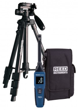 REED R1610-KIT Data Logging Smart Series Thermo-Hygrometer with Tripod and Carrying Case-