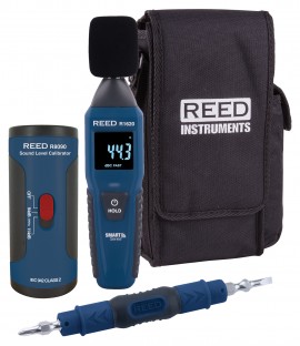 REED R1620-KIT Data Logging Smart Series Sound Level Meter with Sound Level Calibrator, Precision Calibration Screwdriver and Carrying Case-