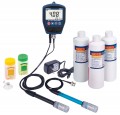 REED R3525-KIT3 pH/mV Meter with ORP Electrode, pH/Conductivity Solutions and Power Adapter Kit-