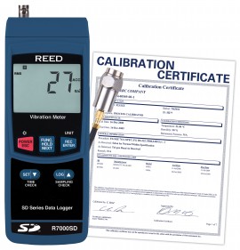 REED R7000SD-NIST Data Logging Vibration Meter,-
